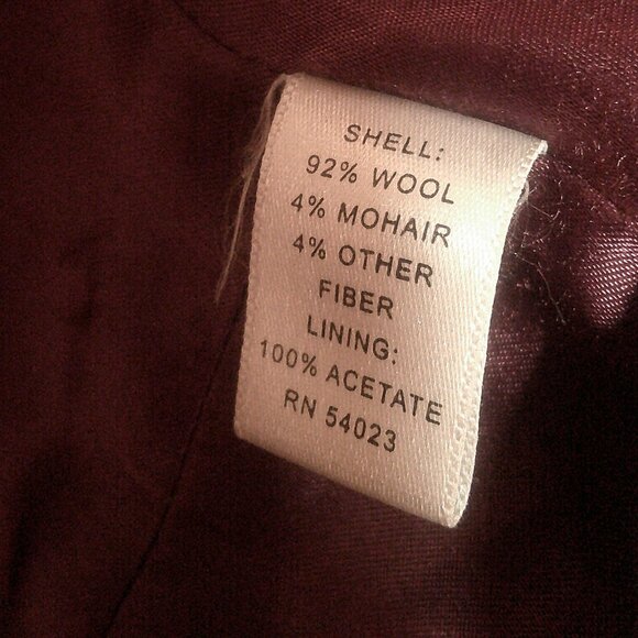 BANANA REPUBLIC Wool Tweed Single Breasted Coat XS - Picture 8 of 8